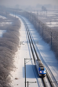 雪乡背景图片_火车穿越雪乡