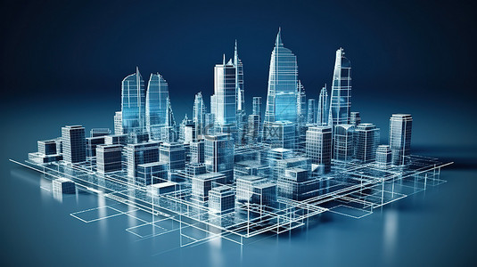 物联网背景图片_创新建筑行业和物联网现代 3D 打印建筑的可视化