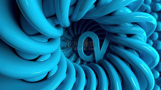 书眉版式书眉背景图片_哇蓝色抽象 3D 渲染版式设计