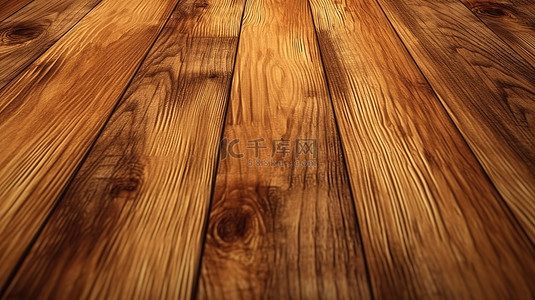 复古木纹背景图片_3D 渲染的木桌，带有浓郁的棕色污渍