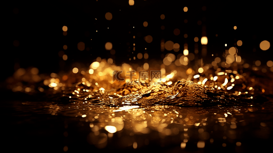 金色粒子光斑背景背景图片_光效光点插画背景