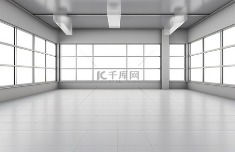 在透明背景上隔离的 3d 渲染的灰白色灰色地板