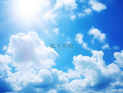 高清壁纸背景图片_蓝色的白云在天空高清壁纸