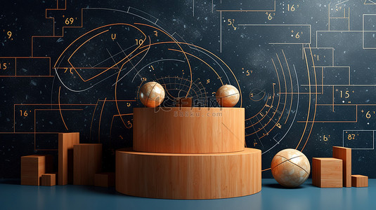 数学轴对称背景图片_讲台背景与 3D 渲染中的数学和物理