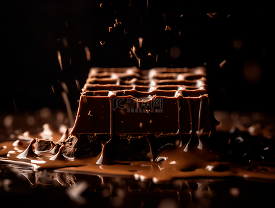 情人节背景图片_美食甜品巧克力摄影广告背景