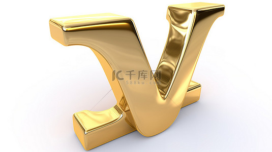 滑板公园背景图片_白色背景上的金色金属字母 w 3d 渲染