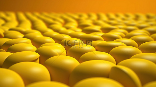 首饰店背景图片_黄色背景下均匀排列的黄色药丸 3D 视觉