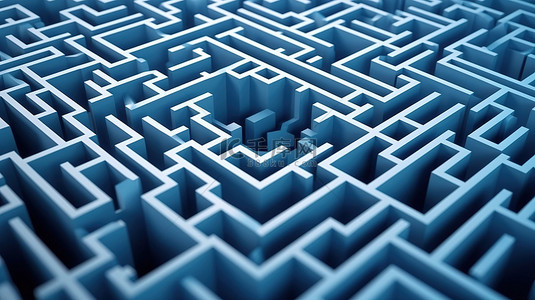 迷宫的 3d 插图作为背景