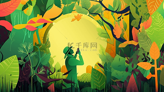 旅游植物插画