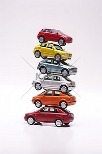 玩具汽车背景图片_一堆汽车堆叠在一起