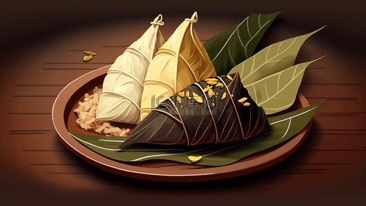 粽子背景图片_端午节粽子食物背景