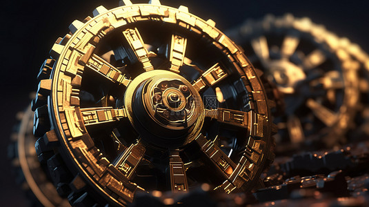 终极背景图片_Cosmo 的 Atoscannon 轮子的 3D 渲染终极攻城攻击和防御武器