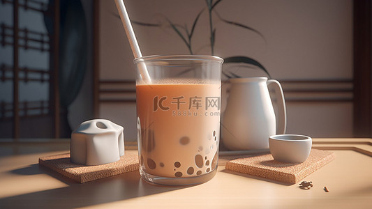 饮料组合背景图片_奶茶甜品饮料茶壶