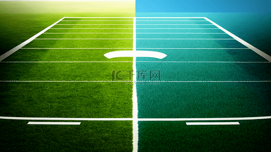 体育足球背景图片_足球绿色赛场双方站位背景