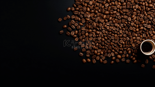 静物背景图背景图片_咖啡咖啡豆商业海报背景