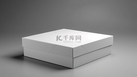 3D 渲染包装，带有用于产品展示的空白盒