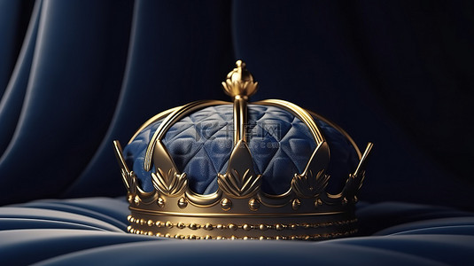 纹章背景图片_闪闪发光的 VIP 皇冠的优雅 3D 模型