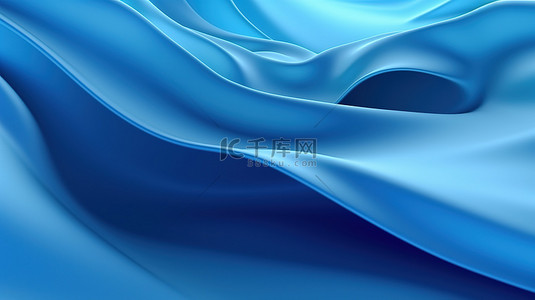 夏天动态背景图片_海洋蓝色波浪作为背景的 3d 插图