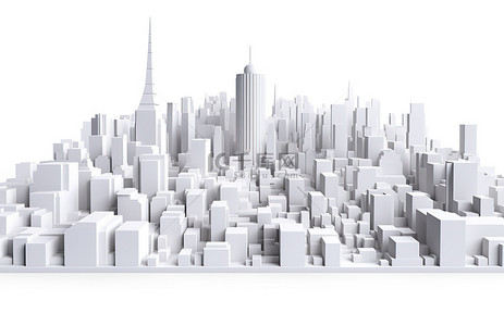 充满建筑的城市矢量图PNG剪贴画