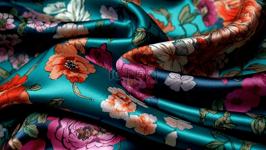 丝绸花卉纹样背景