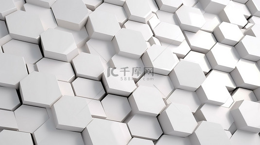 灰色背景图片_奢华的 3d 抽象背景中的豪华白色几何六边形