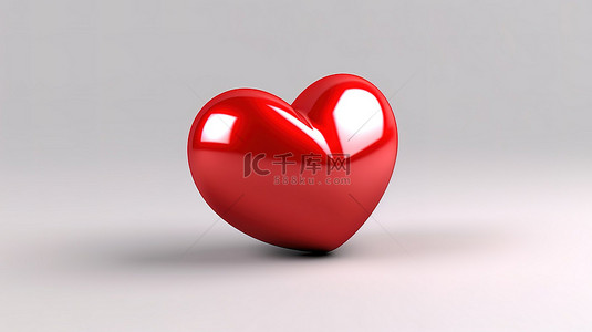 爱健康背景图片_一颗红心的孤立 3D 渲染