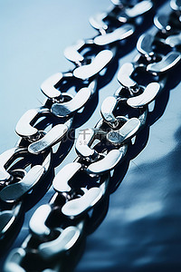 珠链图标背景图片_一条带有扣子的银链
