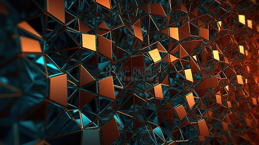 3d 马赛克渲染中的复杂几何图案