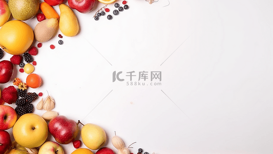 海报水果苹果背景图片_水果边框背景