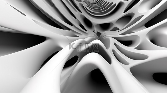 3的数字背景图片_程式化纹理黑白表面抽象艺术 3D 渲染计算机插图