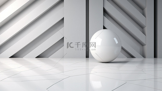 站立的男子背景图片_以突出的白色球体作为展示产品背景的 3D 场景
