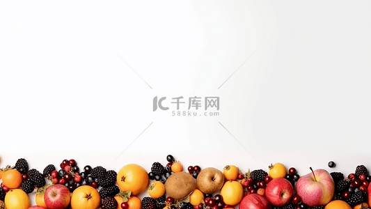 混合水果背景图片_水果创意边框