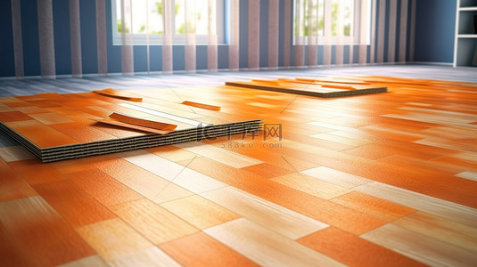 用乙烯基地板改造您的家安装层压地砖的指南3D 插图