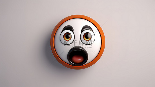 3D emoji 设计中的焦虑表情