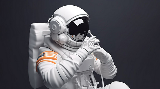 呼叫所有购物者 3D 宇航员销售公告传单海报艺术设计