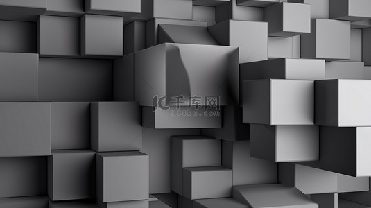 名片设计模板图片背景图片_用于网站横幅和名片的灰色几何设计中的业务就绪 3d 抽象背景