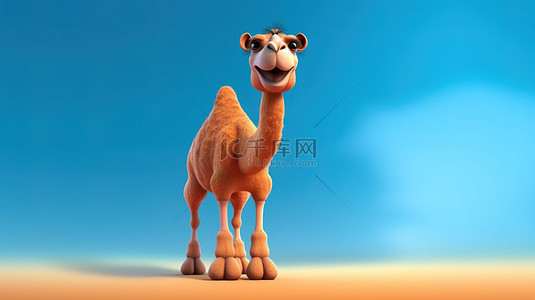 生日背景图片_有趣的 3D 骆驼艺术品