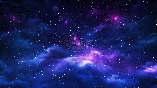 银河夜空垂直背景的 3d 银河和宇宙插画