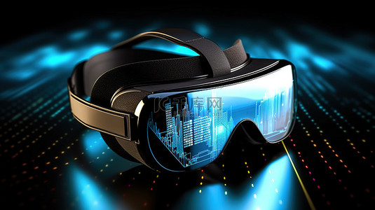 使用 VR 眼镜的虚拟现实元宇宙与 3D 业务图