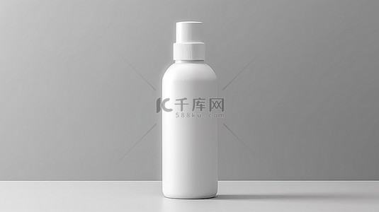 白色保健品背景图片_用于品牌模型的白色化妆品护肤瓶的 3D 渲染
