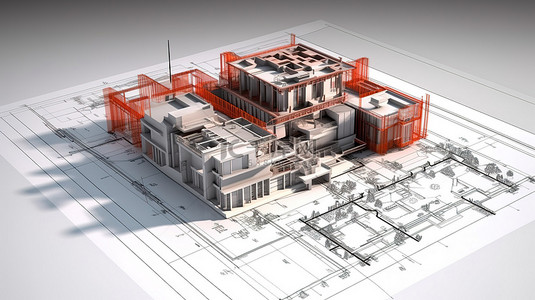 从草图到现实的建筑设计之旅的 3D 渲染