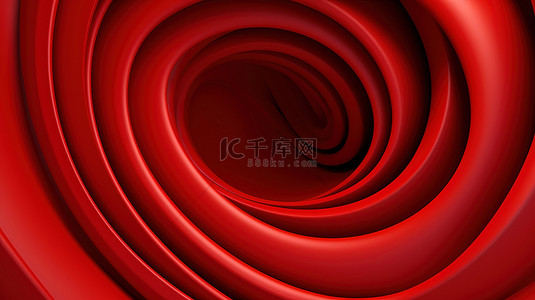 蓝光背景图片_3D 渲染中的螺旋式简约红色抽象背景