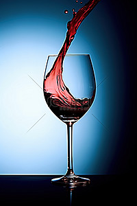 红酒背景图片_一个酒杯放置在装有红酒的表面上