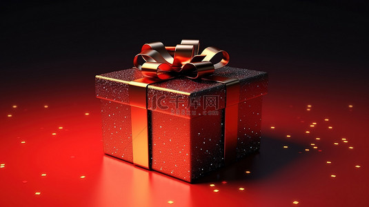 插图 3D 渲染的礼物盒
