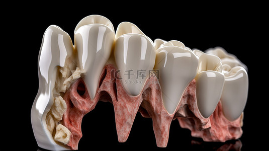 前磨牙牙科模型的 3d 渲染