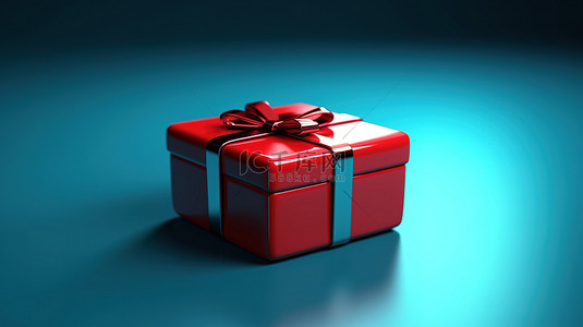 网页科技背景图片_渲染礼品盒图标的 3D 插图