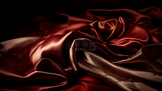 红布绸背景图片_丝绸绸缎酒红色背景