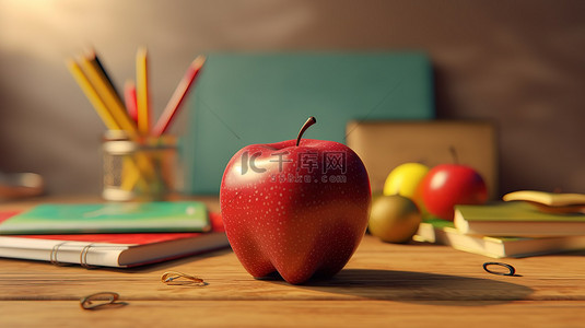 商业背景图片_充满活力的 3D 渲染快乐老师的背景