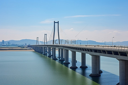 深圳跨海大桥背景图片_香港昆山跨海大桥