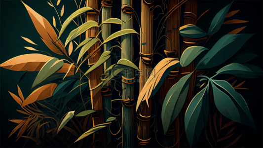 竹子复古风格背景